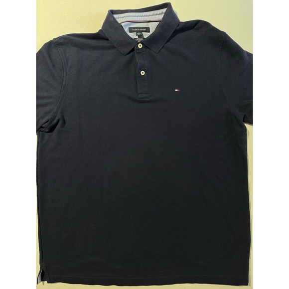 Tommy Hilfiger Men's XL Classic Fit Short Sleeve Polo Shirt Blue - Picture 2 of 6